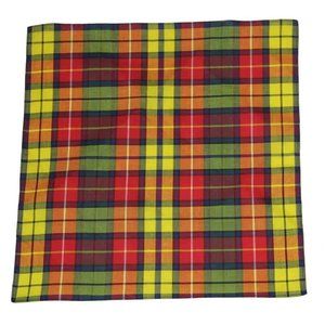 Gascoigne Tartan Plaid Cotton Pocket Square 15" X 15" Men's